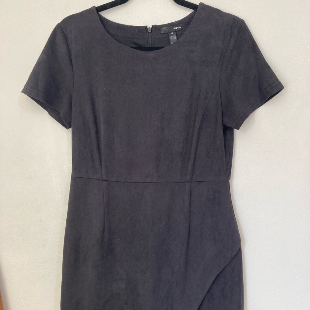 Aqua | Black Short Sleeve Mini Dress